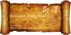 Szolgai Ezékiel névjegykártya